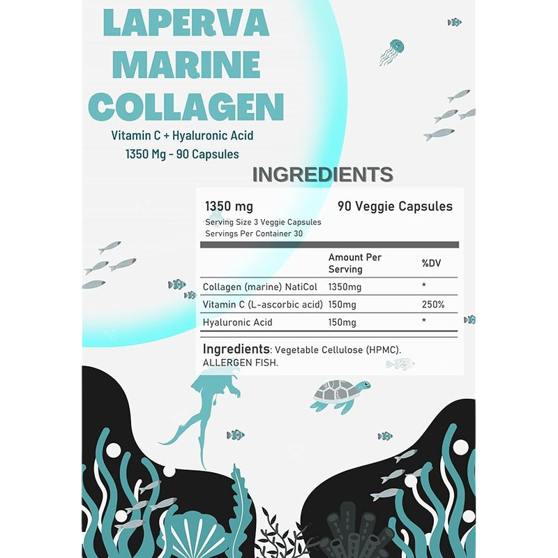 Laperva Marine Collagen 1350mg - 90 Veggie Capsules Best Price in Sharjah